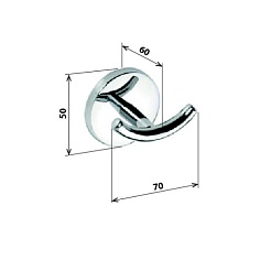 Bemeta Одинарный крючок для одежды Alfa 102406022 – фотография-2