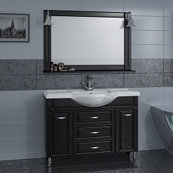 СанТа Тумба для умывальника Монарх 120 черная – фотография-2