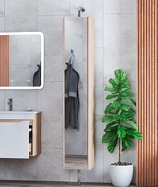 Vigo Шкаф пенал Grani 300 поворотный дуб сонома/зеркальный – фотография-4