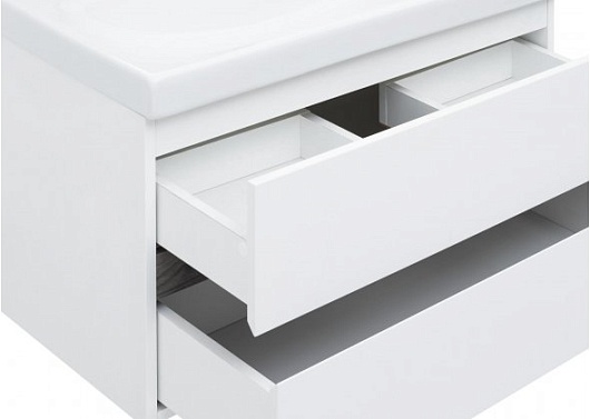 Aquanet Комплект мебели Беркли 80 белый глянец/дуб рошелье – фотография-16