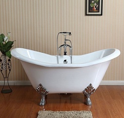 Фэма Чугунная ванна "Julietta", ножки хром, покрытие хром, золото или бронза – фотография-6