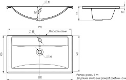 Бриклаер Мебель для ванной Брайтон 80 (Mario) белая матовая/дуб кера – фотография-22