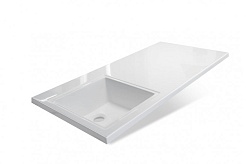 Style Line Мебель для ванной подвесная Даллас 110 Люкс L, белая PLUS	 – фотография-11