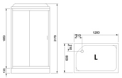 Royal Bath Душевая кабина 120/80 HP RB 8120HP6-WC-L с низким поддоном – фотография-3