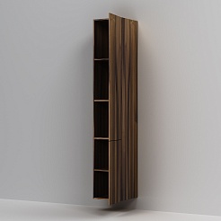 Am.Pm Шкаф пенал для ванной Gem 30 R подвесной орех – фотография-3