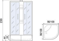 Мономах Душевая кабина 100x100 XL Б/К 100/44 С МЗ – фотография-13