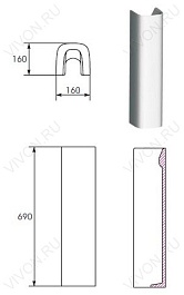 Cersanit Пьедестал для раковины Olimpia 51000 – фотография-2