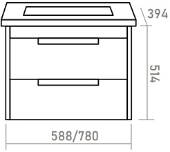 Brevita Тумба под раковину Ariana 60 белая – фотография-5
