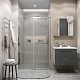 Grossman Душевая дверь в нишу Pragma 100x195 профиль хром стекло шиншилла – фотография-15