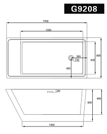 Gemy Акриловая ванна G9208 – фотография-4