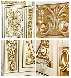 Misty Тумба с раковиной Беатрис 80 бежевая патина – фотография-6