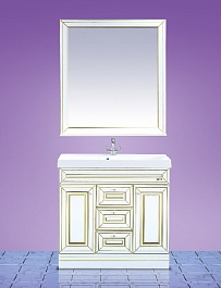 Misty Тумба с раковиной Vena 90 белая патина – фотография-2