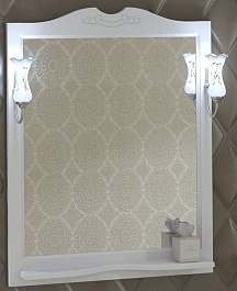 Opadiris Зеркало для ванной Клио 80 белый матовый – фотография-1