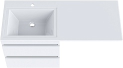 Vivon Тумба под раковину под стиральную машину Vivon Donna 120 подвесная белый глянец эмаль – фотография-3