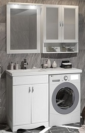 Opadiris Мебель для ванной Клио 120 L белый матовый – фотография-1