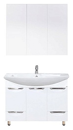 Misty Тумба для умывальника Лаванда 105 с ящиками – фотография-3