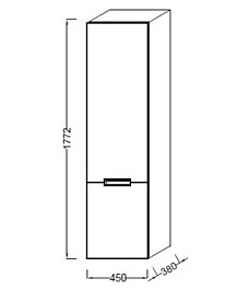 Jacob Delafon Пенал "Reve" белый R – фотография-3