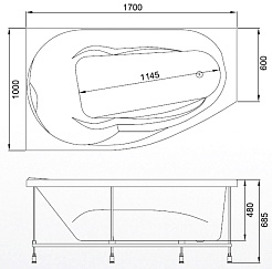 Akrilan Акриловая ванна Laguna del VENADO 170 L – фотография-6