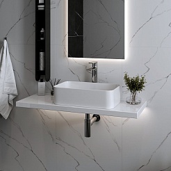 Teymi Раковина накладная в ванную Helmi Mini 48 белая T51102 – фотография-5