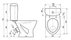 Santeri Унитаз-компакт "Версия" салатовый – фотография-2