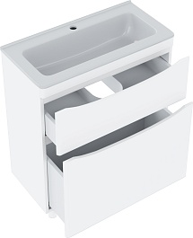 Vivon Тумба с раковиной Ostin 70 напольная белая матовая – фотография-8