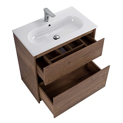 BelBagno Тумба с раковиной Kraft 100 напольная Rovere Tabacco с раковиной LOV-1000-LVB – фотография-2