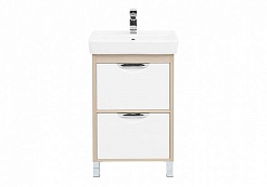 Aquanet Комплект мебели Гретта 55 new 2 ящика, светлый дуб	 – фотография-9