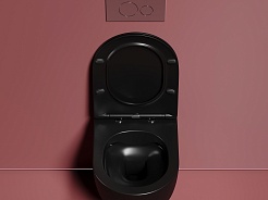 Ceramicanova Подвесной унитаз Modena Rimless CN6063MB чёрный матовый – фотография-4