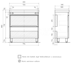 Equil Тумба с раковиной Nice 80 2 ящика напольная белая – фотография-3