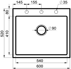 Milacio Мойка кухонная Murcia 60 Cuarzo серая металлик – фотография-4