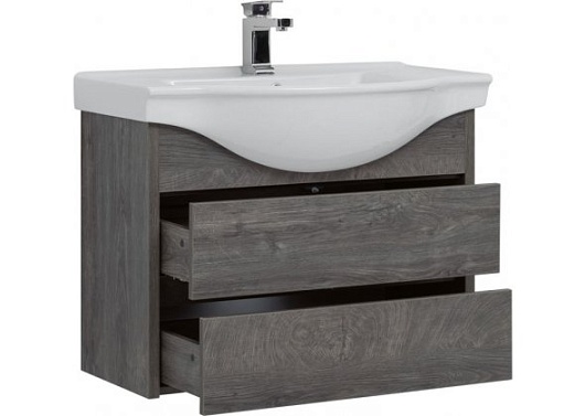 Aquanet Тумба с раковиной Сидней 80 дуб рошелье – фотография-8