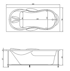 Aquatika Акриловая ванна Аквалюкс Атлантис Basic – фотография-2