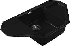 Dr. Gans Мойка кухонная Крона 910 угловая черная – фотография-2