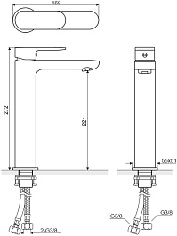 Excellent Смеситель Calm высокий для раковины – фотография-3