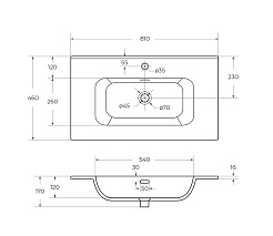 Cezares Тумба с раковиной Eco Cer-N 80 grafito CZR-8095-80 ручки матовые чёрные – фотография-4