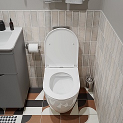 Vivon Унитаз приставной Olkott PRWH01 безободковый с быстросъёмным сиденьем микролифт – фотография-5