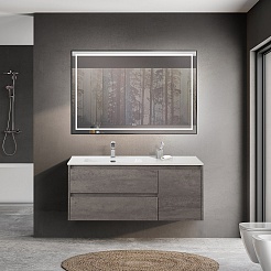 BelBagno Тумба с раковиной Kraft 120 L подвесная Cemento Grigio – фотография-9