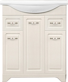 Style Line Тумба с раковиной Олеандр-2 75 рельеф пастель – фотография-1