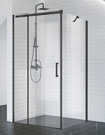 BelBagno Душевой уголок Acqua 120/90 ACQUA-AH-1-120/90-C-NERO стекло прозрачное – фотография-1