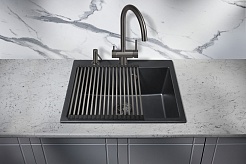 Milacio Ролл-мат для кухонной мойки Ultra MCU.4536.GM вороненая сталь – фотография-4