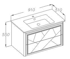  Мебель для ванной Луиджи 90 белый матовый – фотография-5