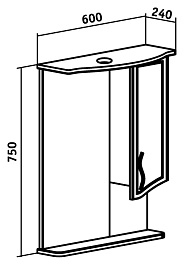 Runo Зеркальный шкаф Севилья 60 – фотография-3