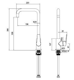 Aquatek Смеситель для кухни Лугано AQ1781CR хром – фотография-5