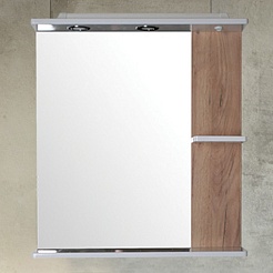 ASB-Mebel Зеркало Альпина 70 белое/дуб золотой – фотография-3