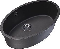 Florentina Мойка кухонная Вега Овал 770 черная – фотография-2
