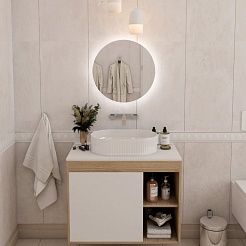 Teymi Накладная мебельная раковина Martta 50 глянцевая белая T52101 – фотография-6