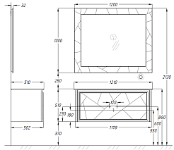 Opadiris Мебель для ванной Луиджи 120 подвесная белая матовая – фотография-7