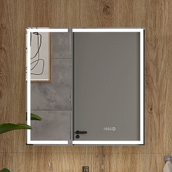 Equil Зеркальный шкаф Corner 80 белый – фотография-6