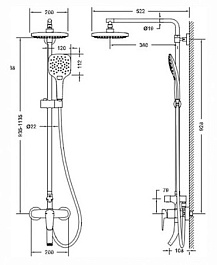 Bravat Душевая стойка Source F6173218CP-A-ENG хром – фотография-2
