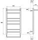 Point Полотенцесушитель электрический П6 500x800 PN10158PE с полкой хром – фотография-8